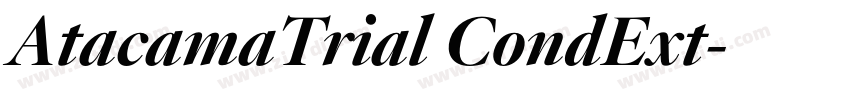 AtacamaTrial CondExt字体转换